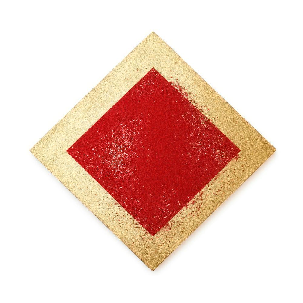 Pentagon icon shape gold red.