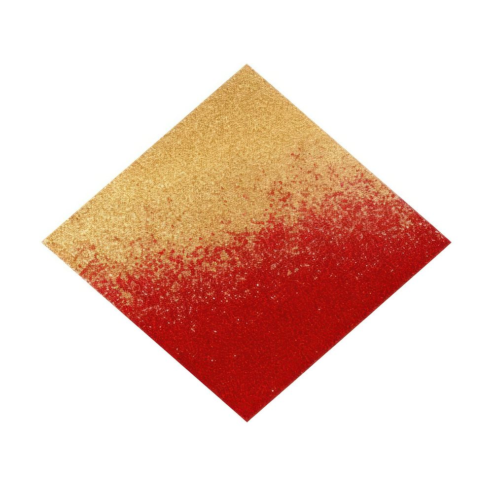 Pentagon icon glitter gold red.
