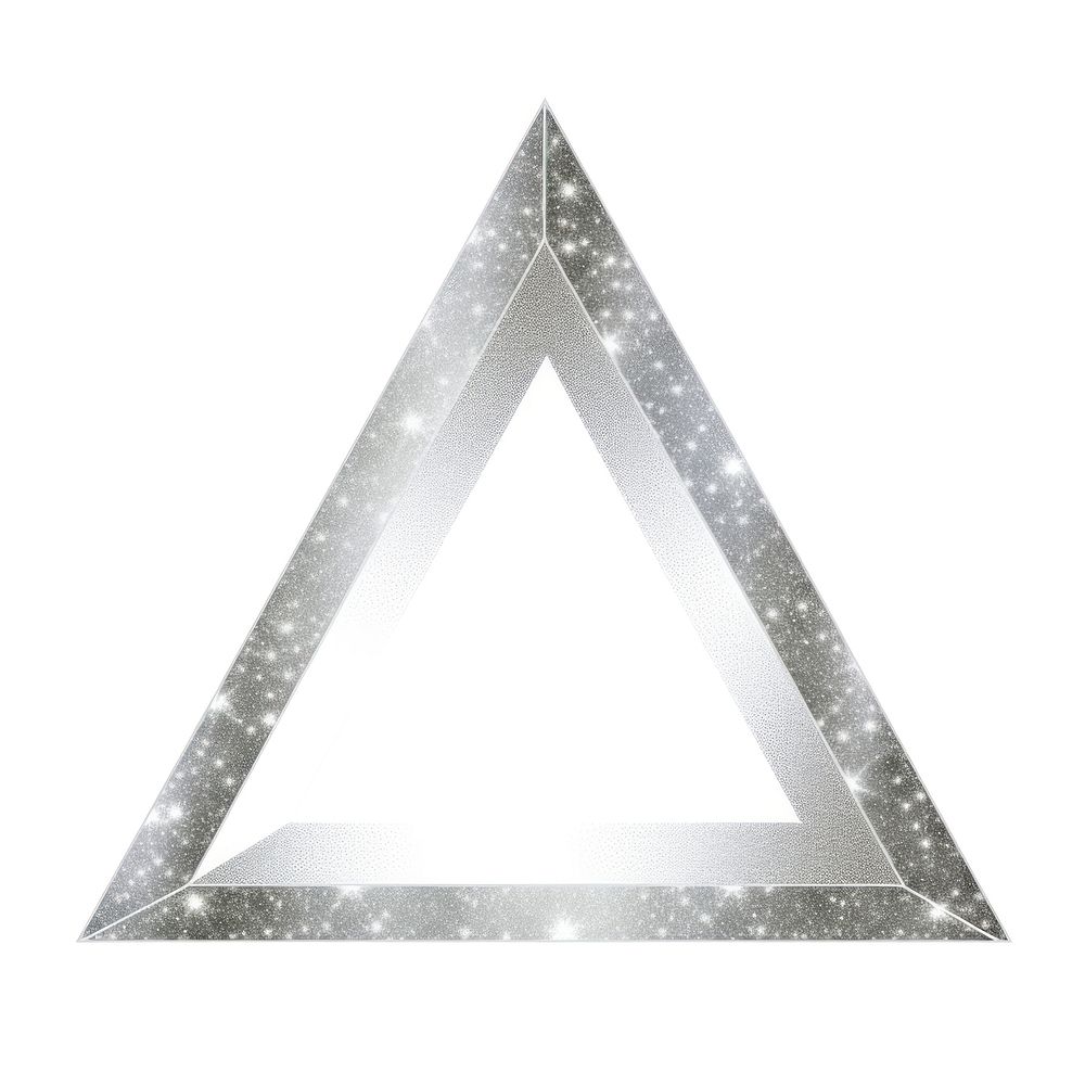 Triangle icon symbol shape white background.