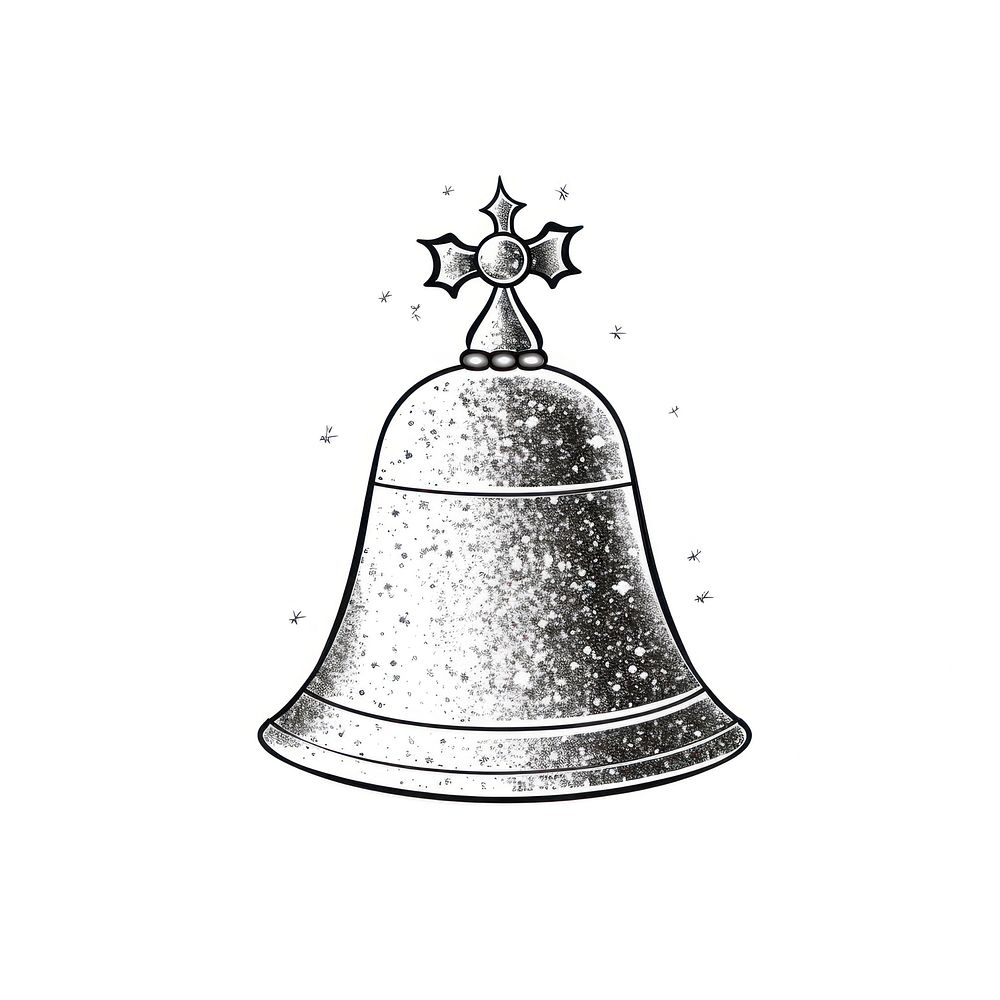 Bell icon shape white background monochrome.