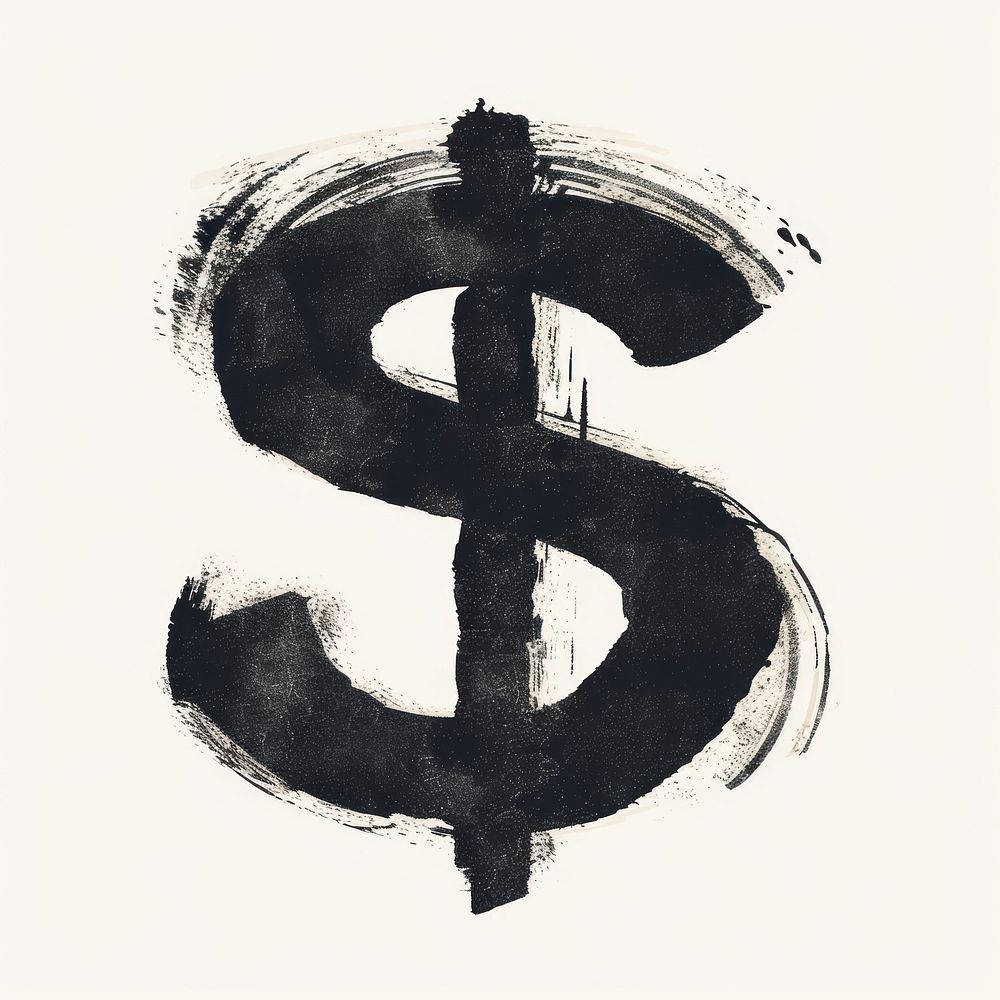Dollar sign symbol calligraphy ampersand.