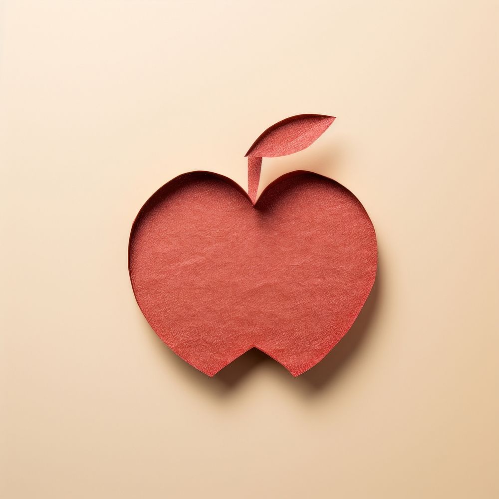 2D apple symbol paper circle racket.