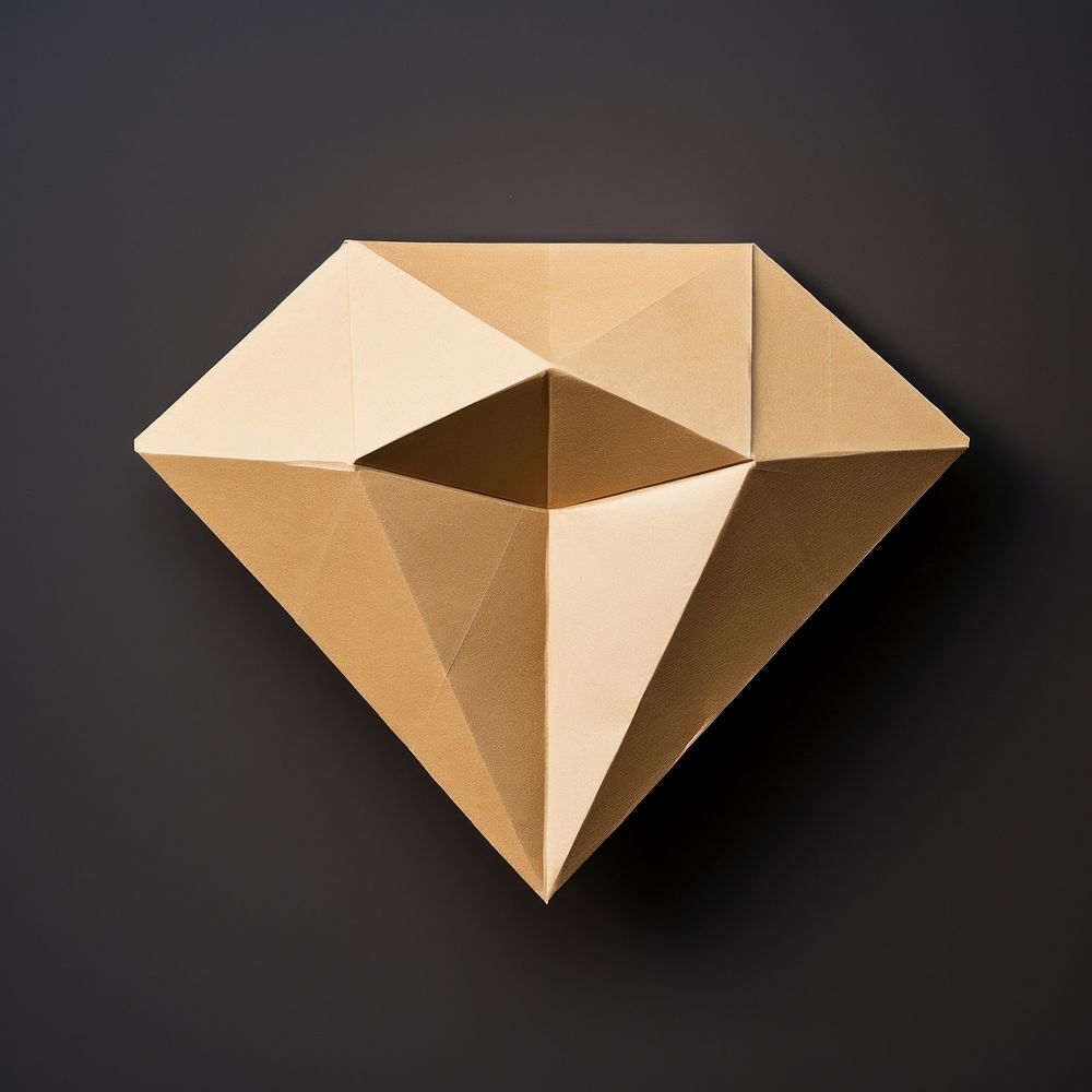 2D diamond symbol paper origami jewelry.