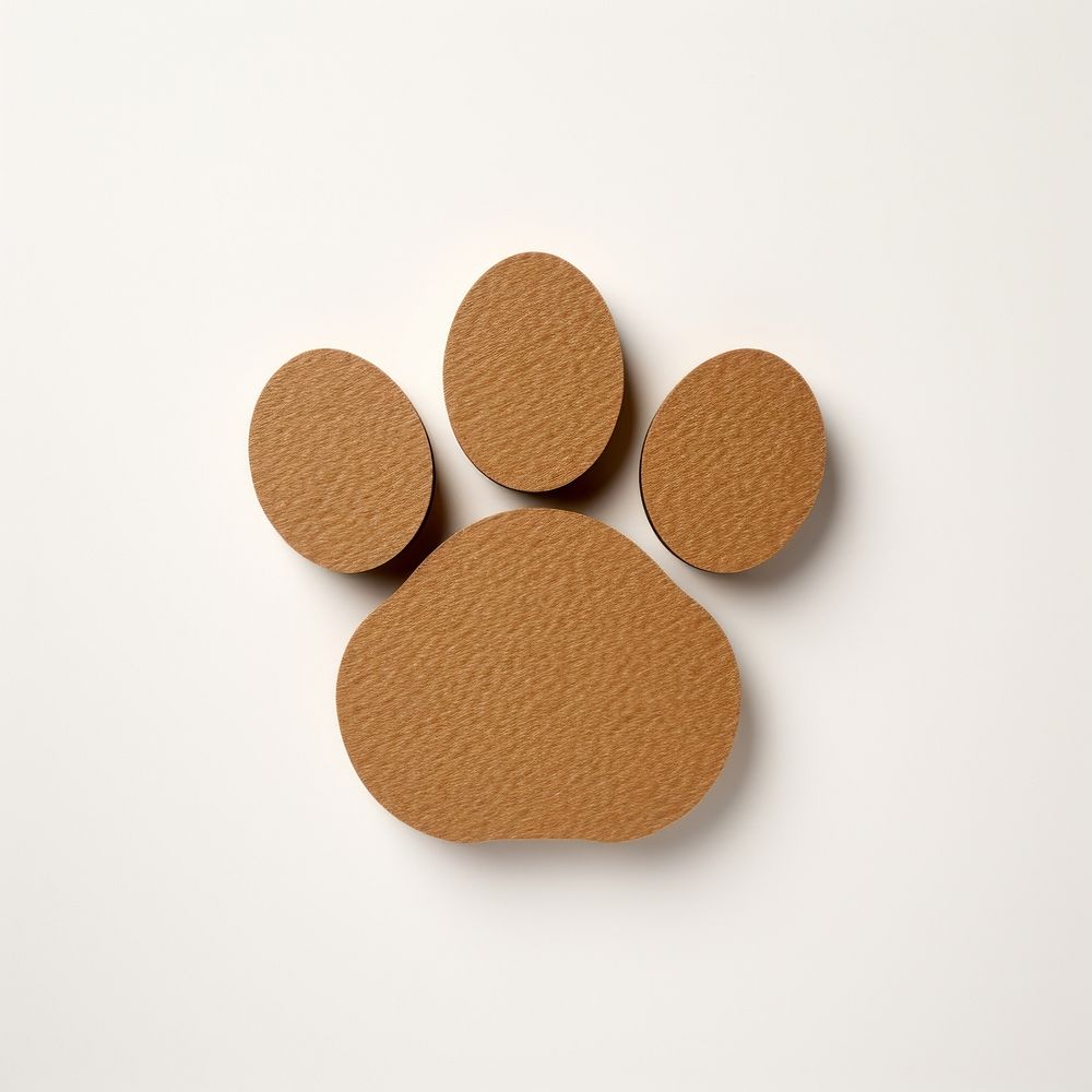 2D paw symbol cardboard confectionery simplicity.