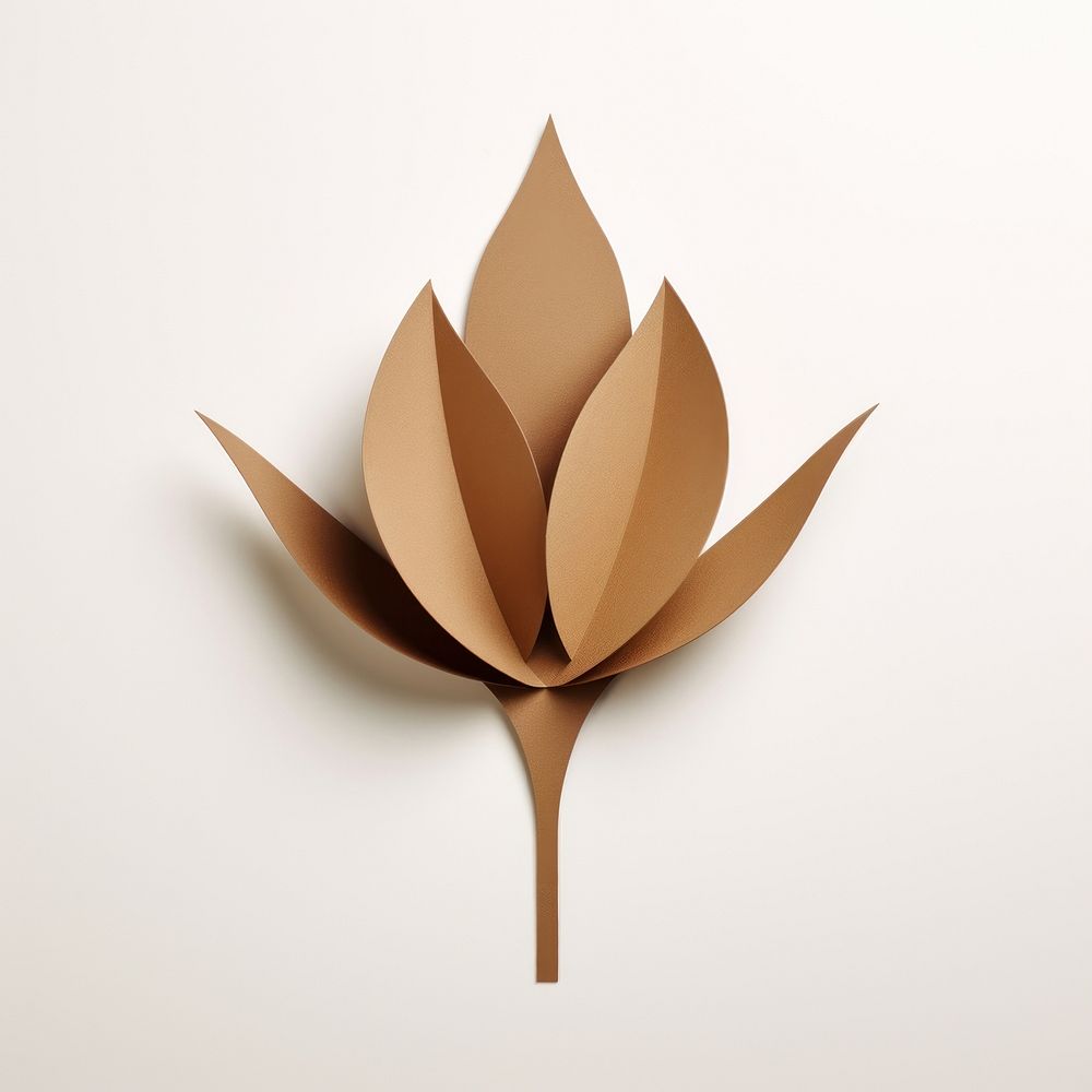 2D tulip symbol paper cardboard plant.
