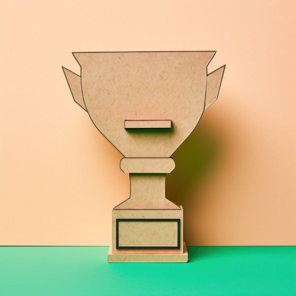 2D trophy symbol achievement decoration letterbox.