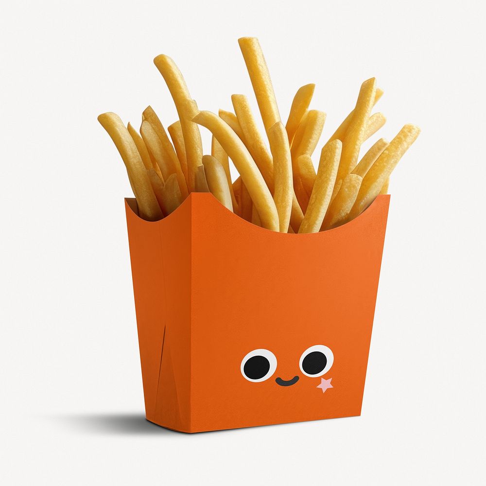 Fries box mockup psd