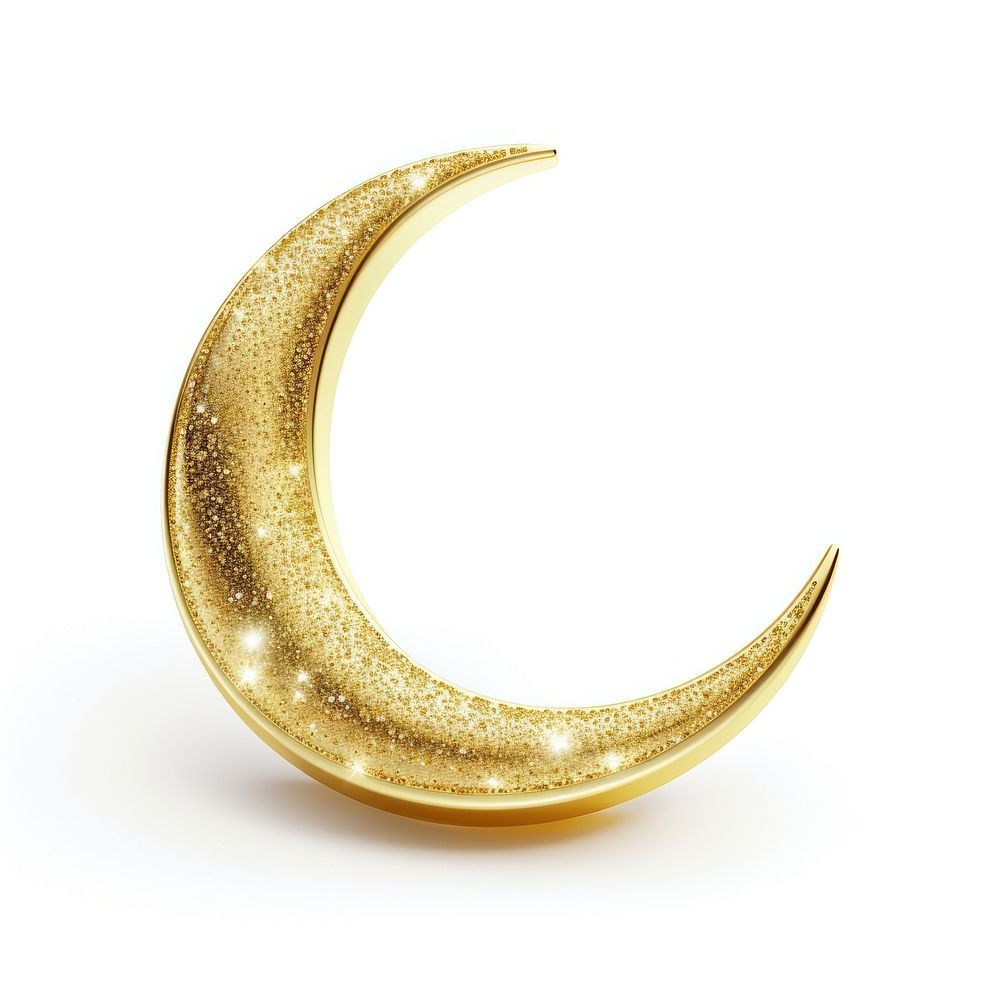 Eid Mubarak crescent moon gold jewelry nature.