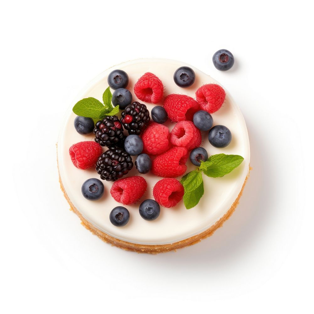 Cheesecake with fresh berries dessert blueberry raspberry.
