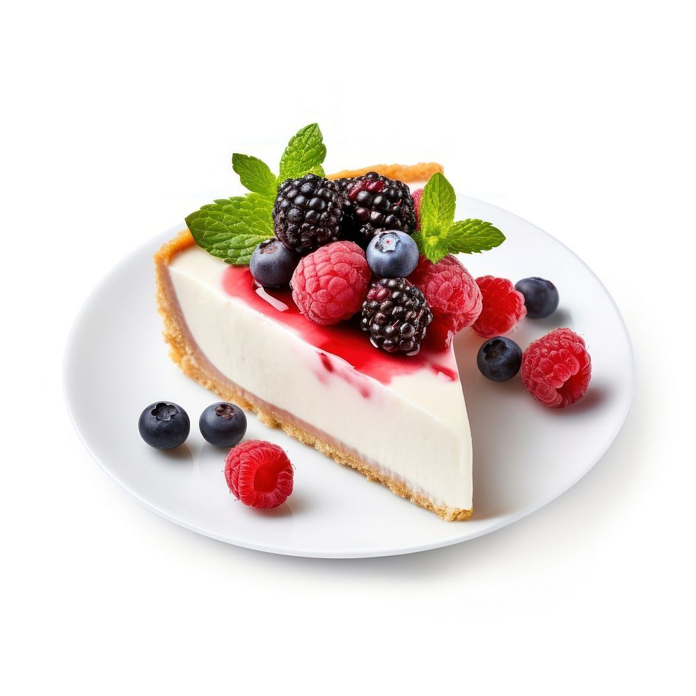 Cheesecake with fresh berries dessert raspberry fruit.