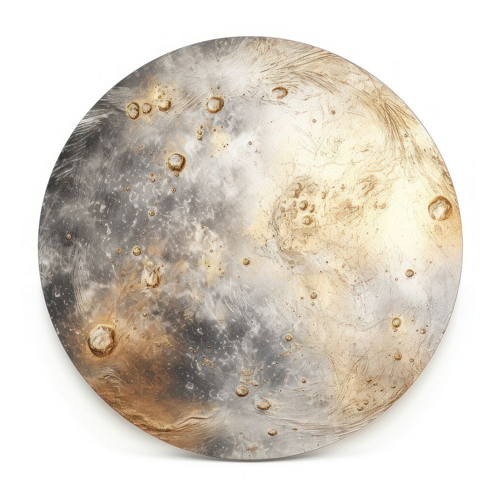 Full moon astronomy space white background.