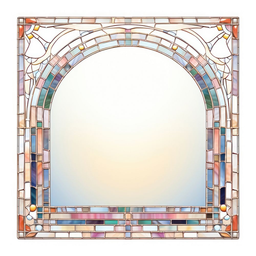 Arch art nouveau with unicorn architecture backgrounds mosaic.