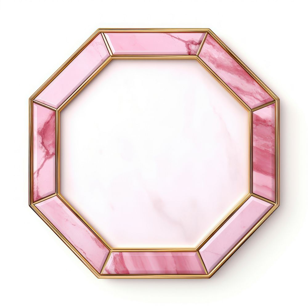 Hexagon pink art white background rectangle.