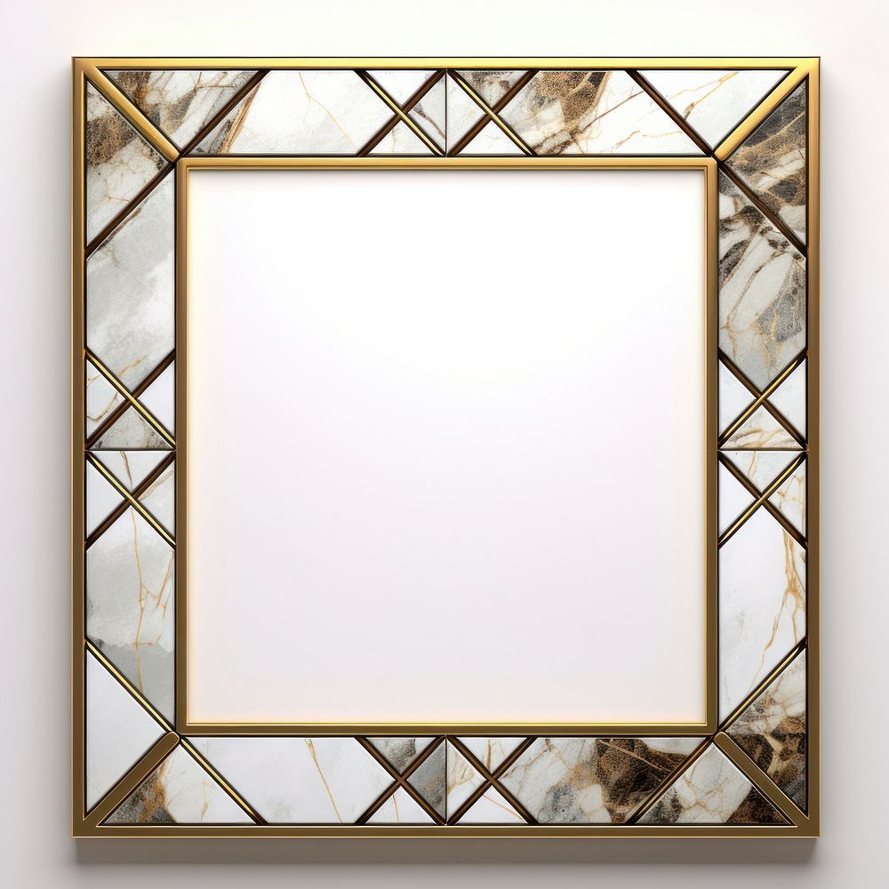 Rombus art nouveau backgrounds mirror frame.