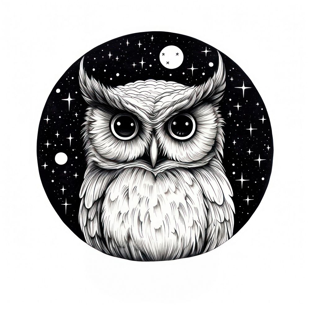 Owl drawing sketch bird.