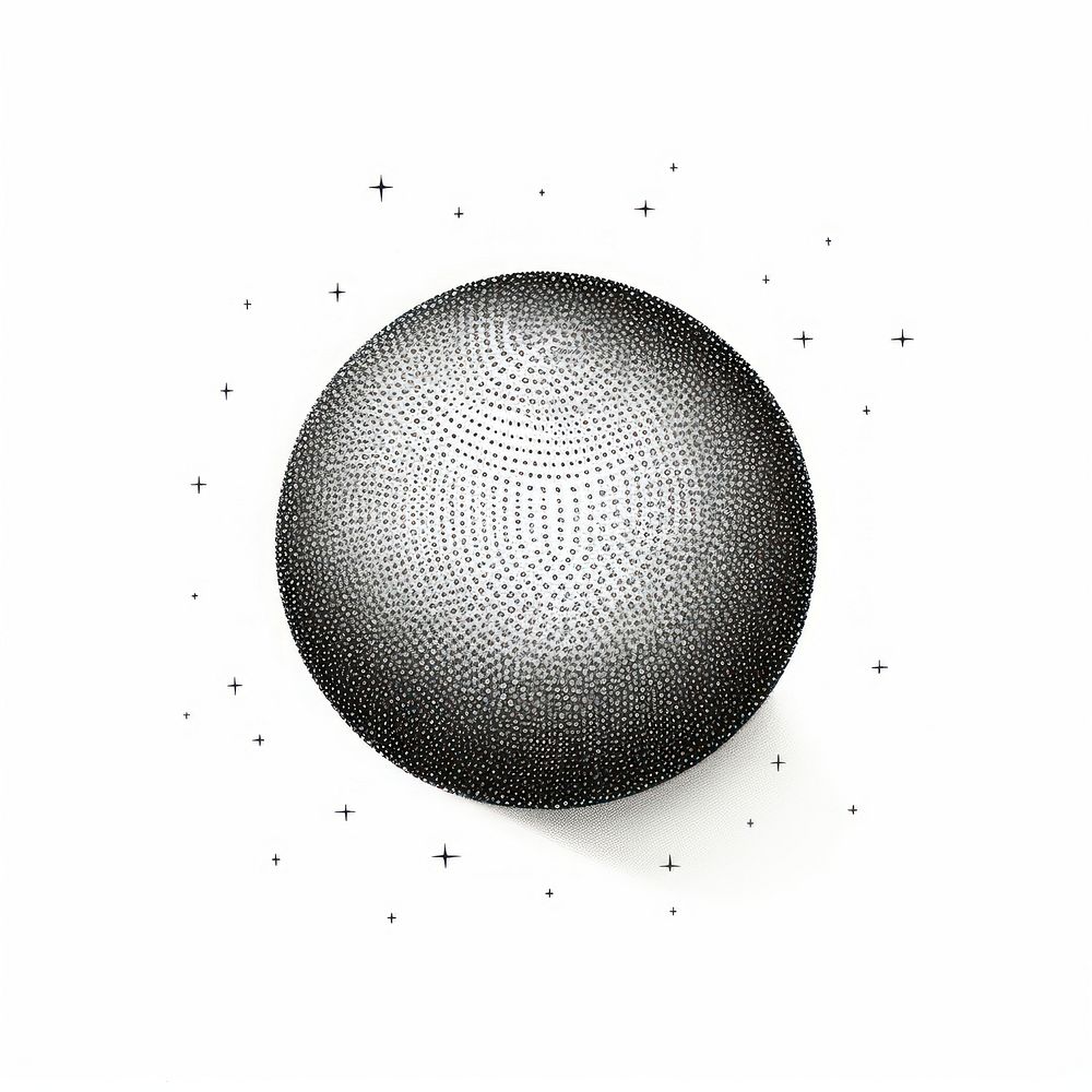 Disco ball sphere line white background.