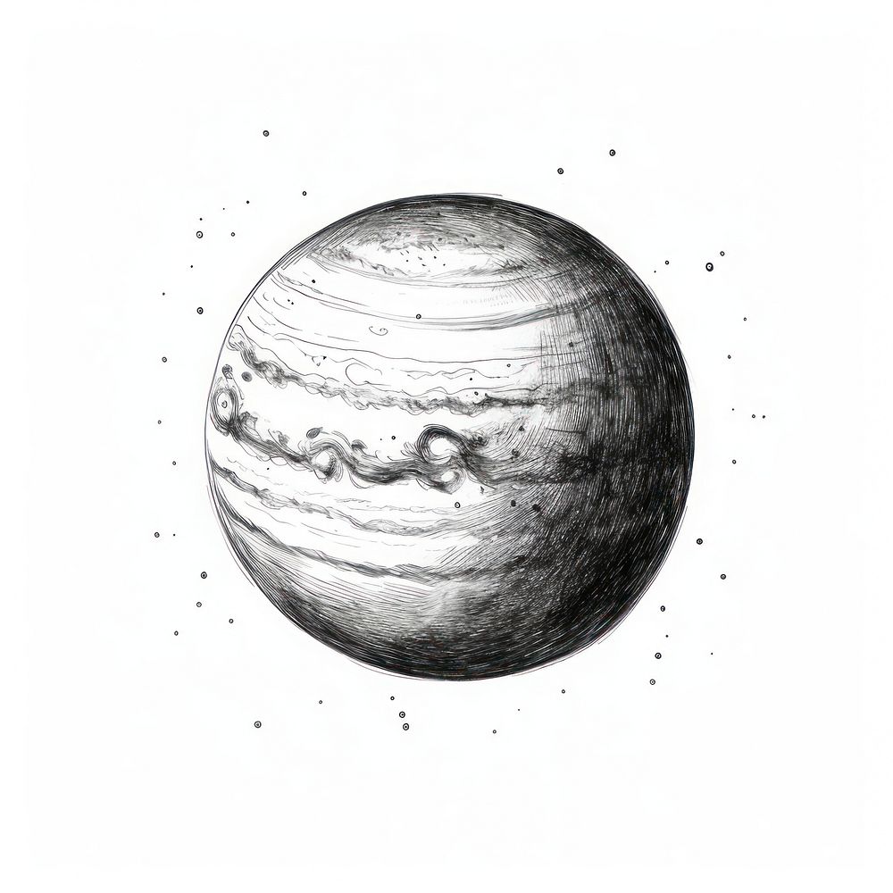 Planet astronomy drawing sphere.