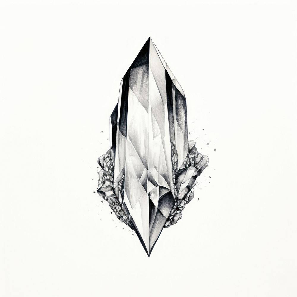 Crystal drawing jewelry sketch.