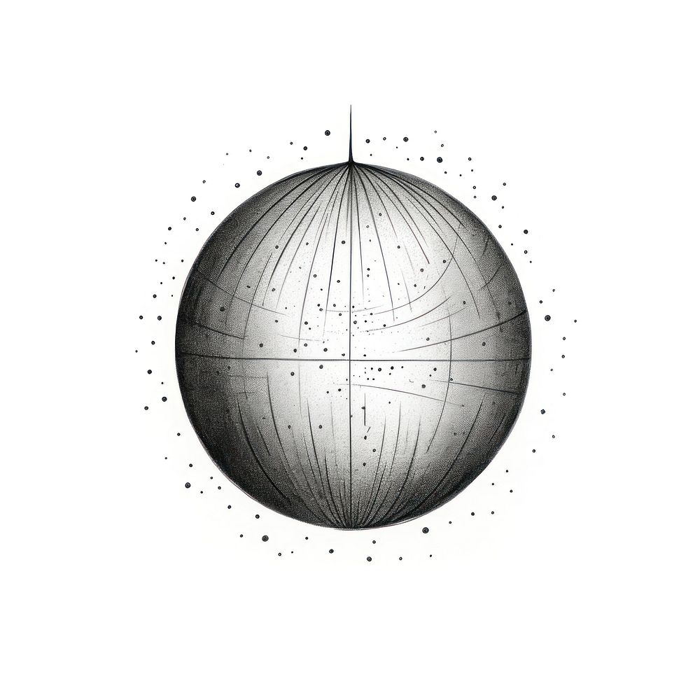 Disco ball drawing sphere space.