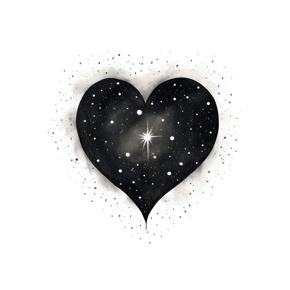 Heart white background constellation illuminated.