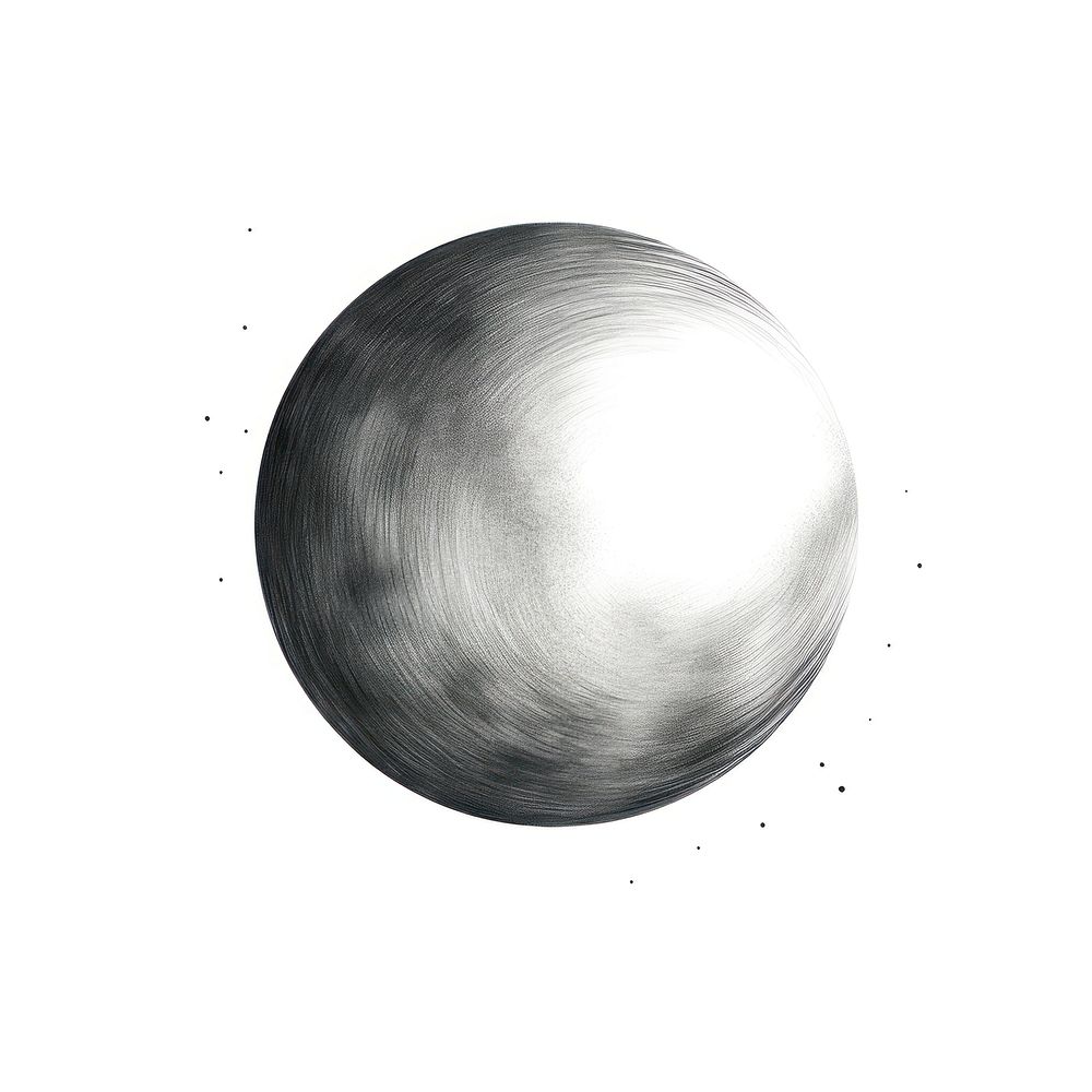 Orb drawing sphere white background.
