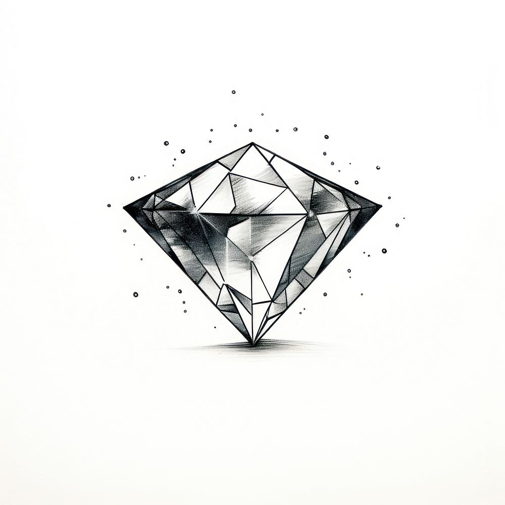 Diamond jewelry drawing line.