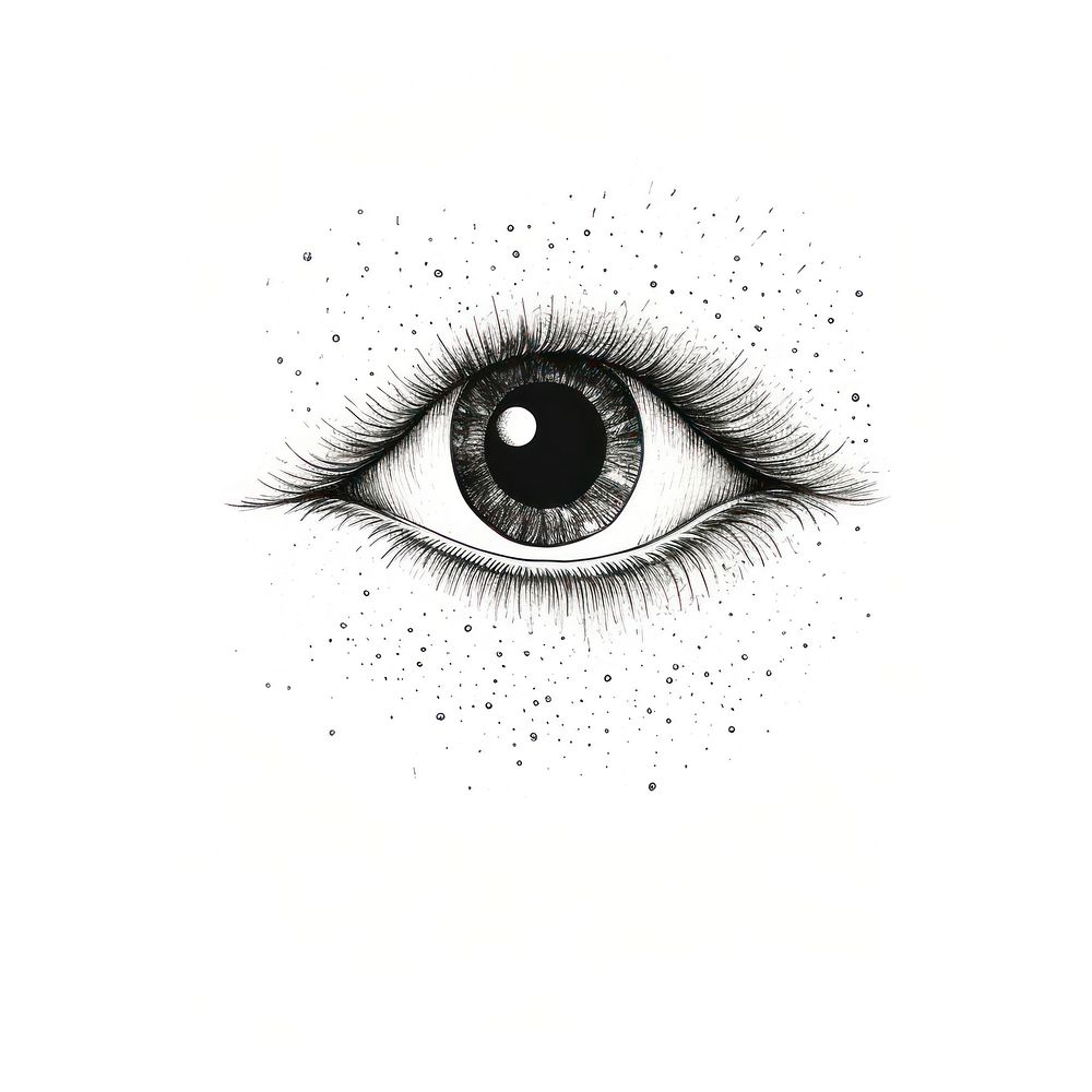 Eye drawing sketch line.