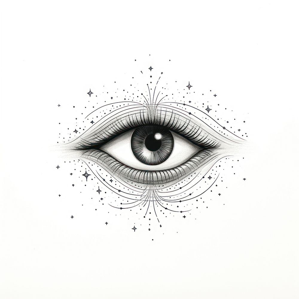 Third eye drawing sketch line.