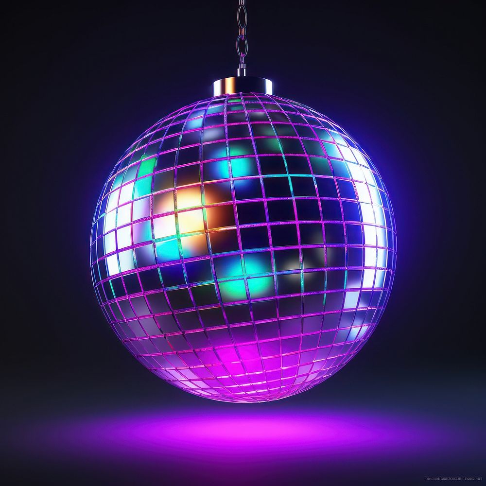 Neon Disco ball crystal lighting sphere disco.