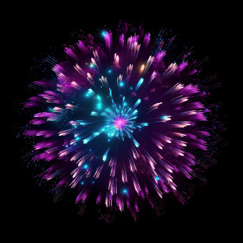 Neon glister firework fireworks purple night.