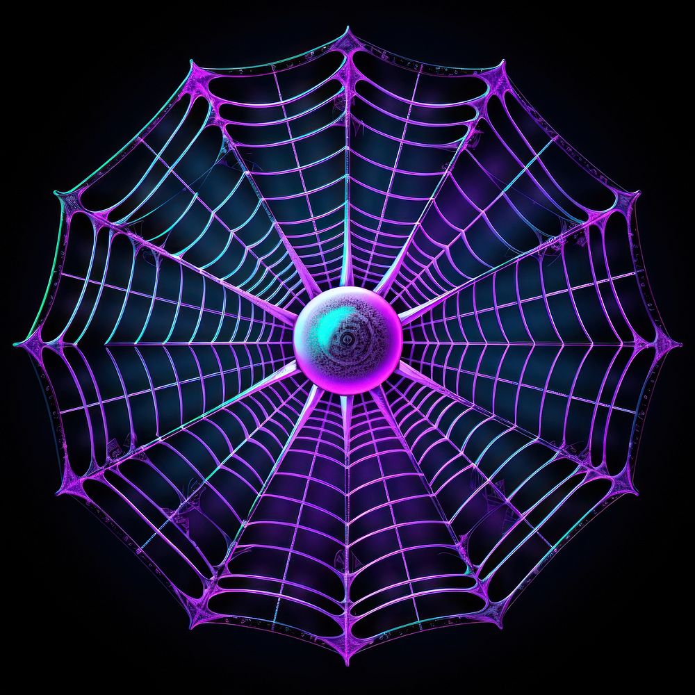 Neon web spider backgrounds illuminated | Free Photo Illustration ...