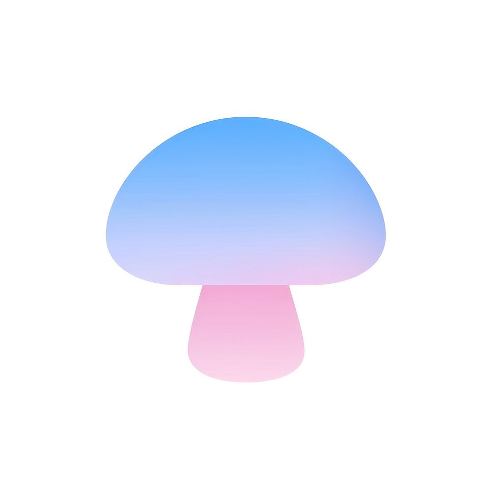 Mushroom shape gradient mushroom fungus pink.