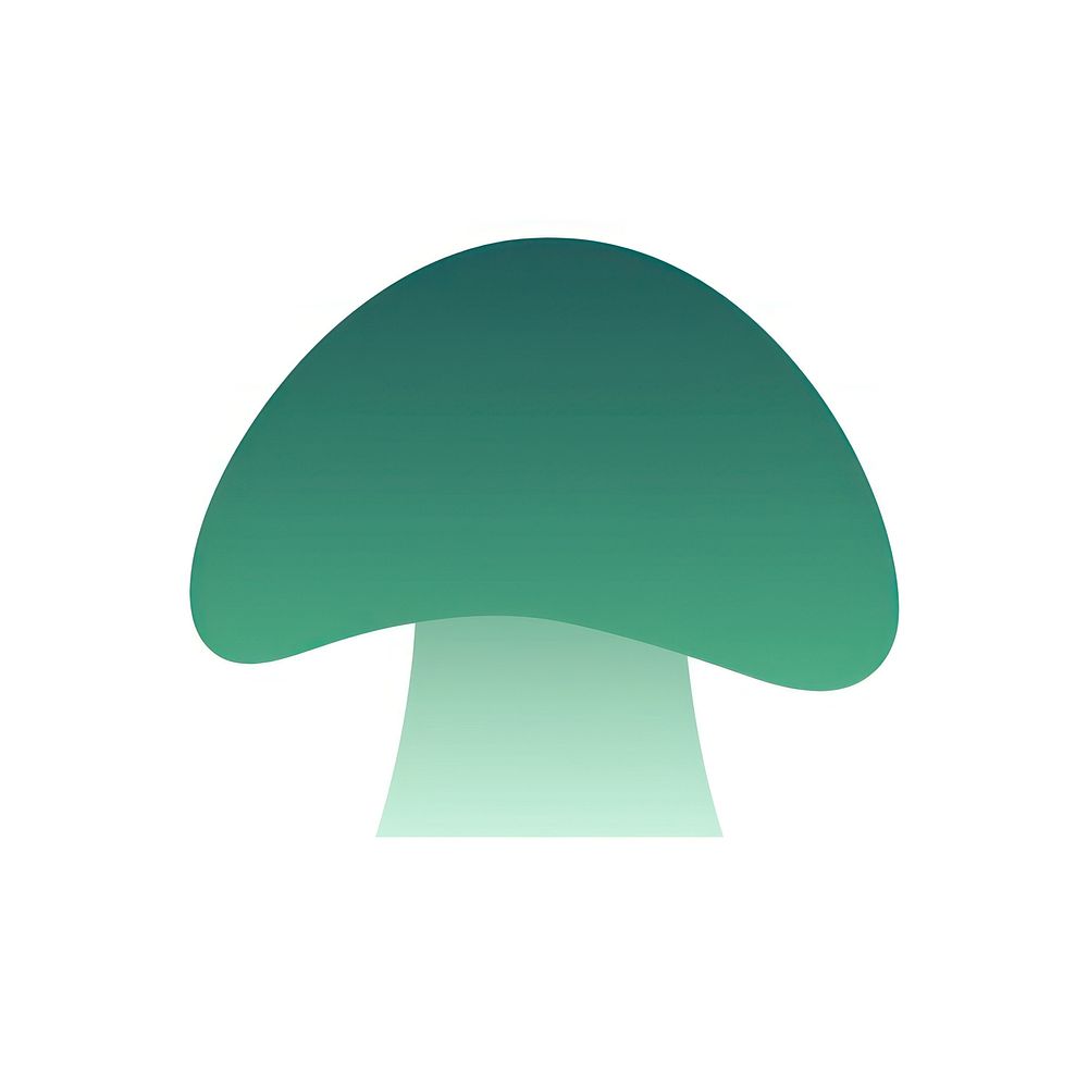 Mushroom shape gradient mushroom fungus green.