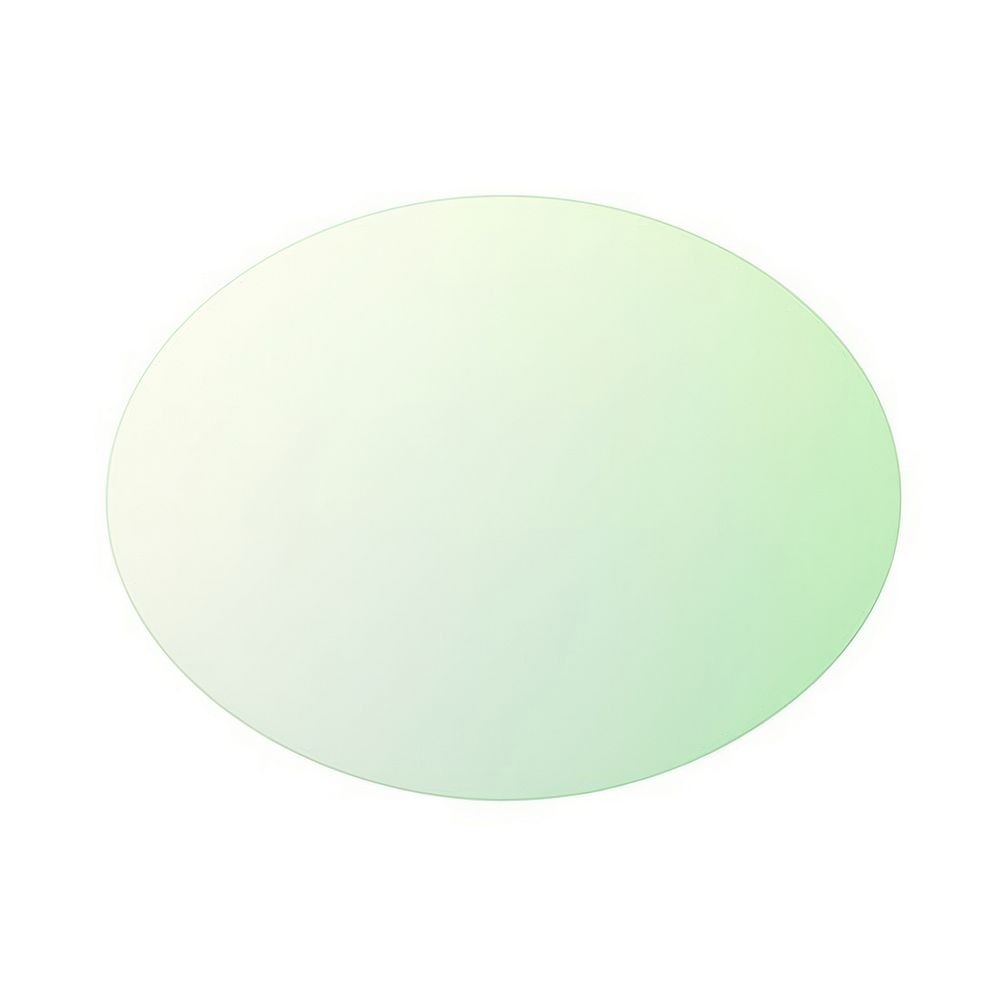 Oval shape gradient green oval white background.