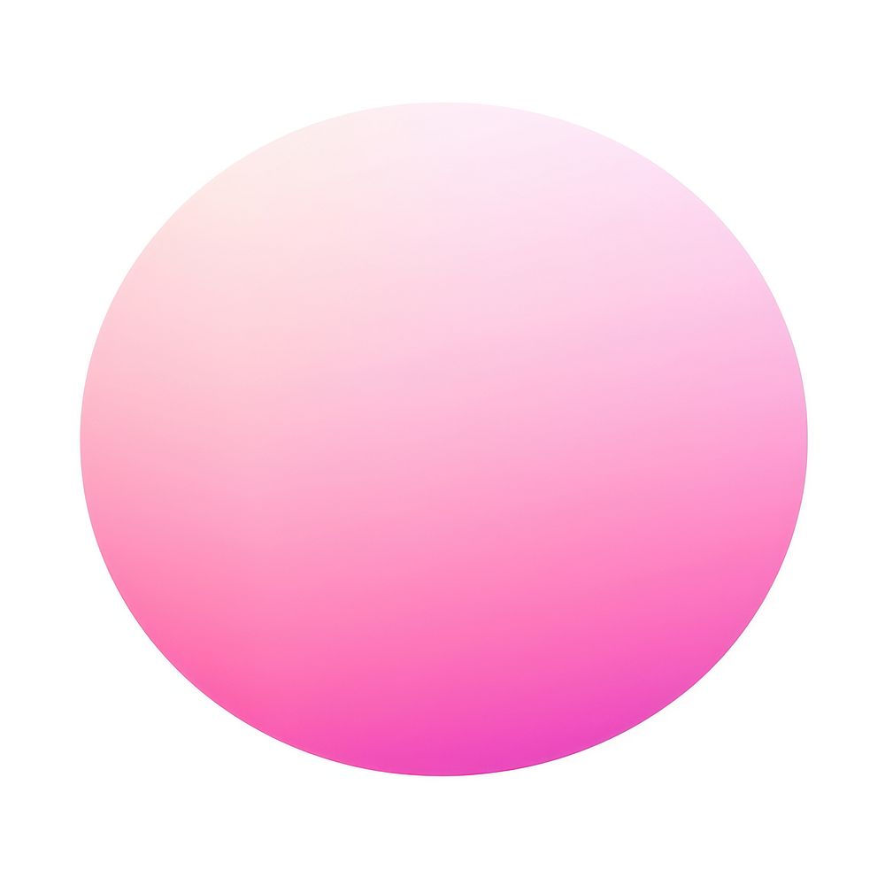 Oval shape gradient sphere pink white background.