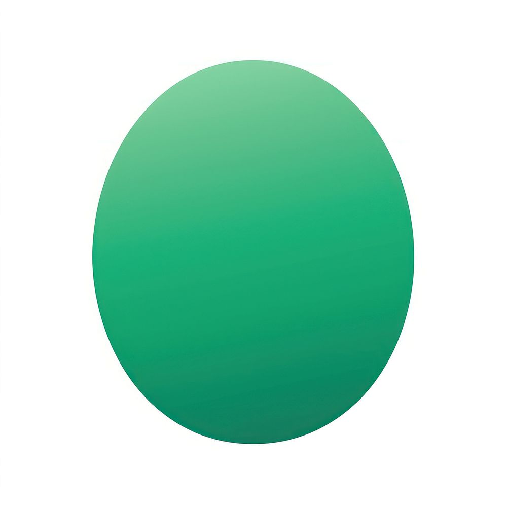 Oval shape gradient sphere green oval.