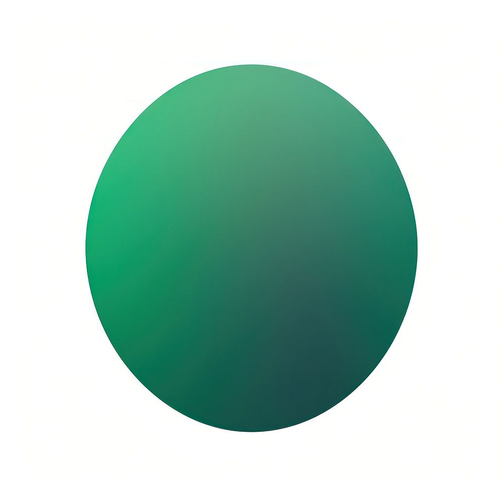 Oval shape gradient green sphere oval.