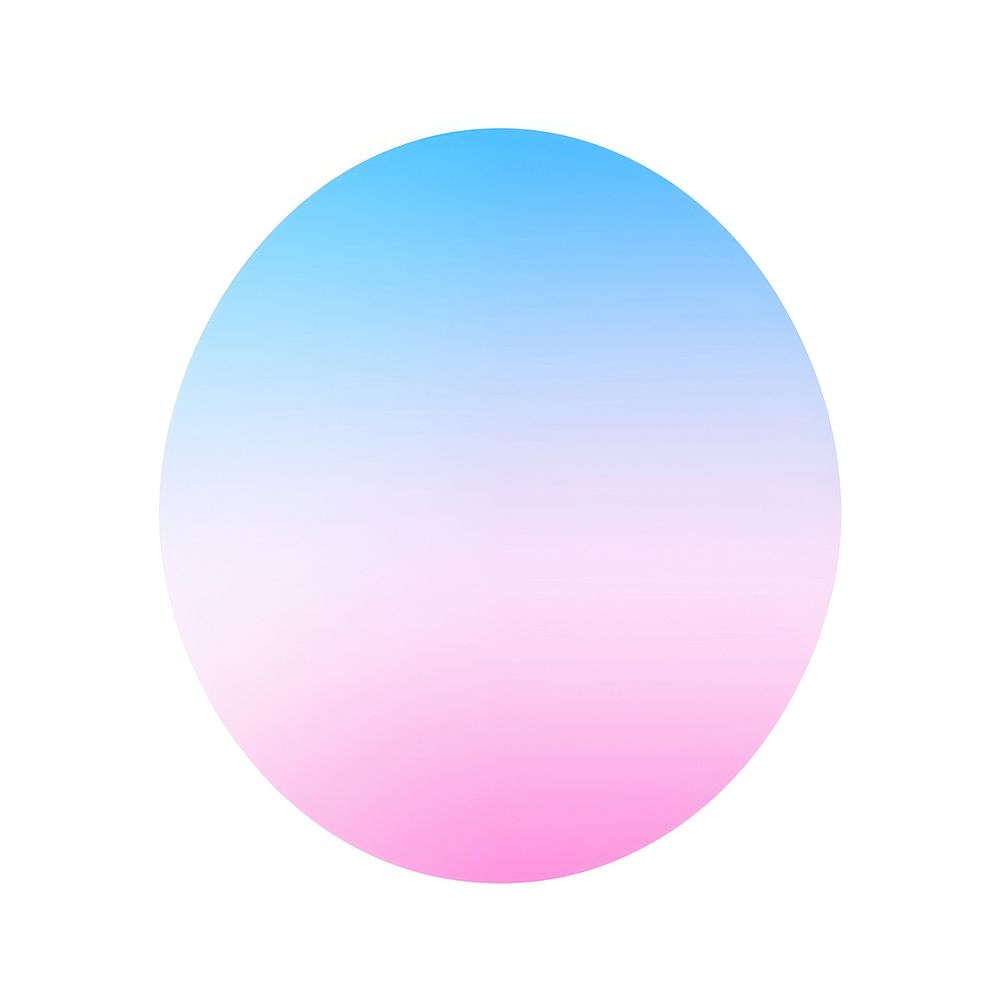 Oval shape gradient sphere pink blue.