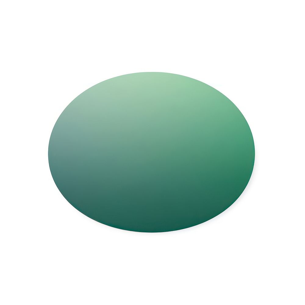 Oval shape gradient green sphere oval.