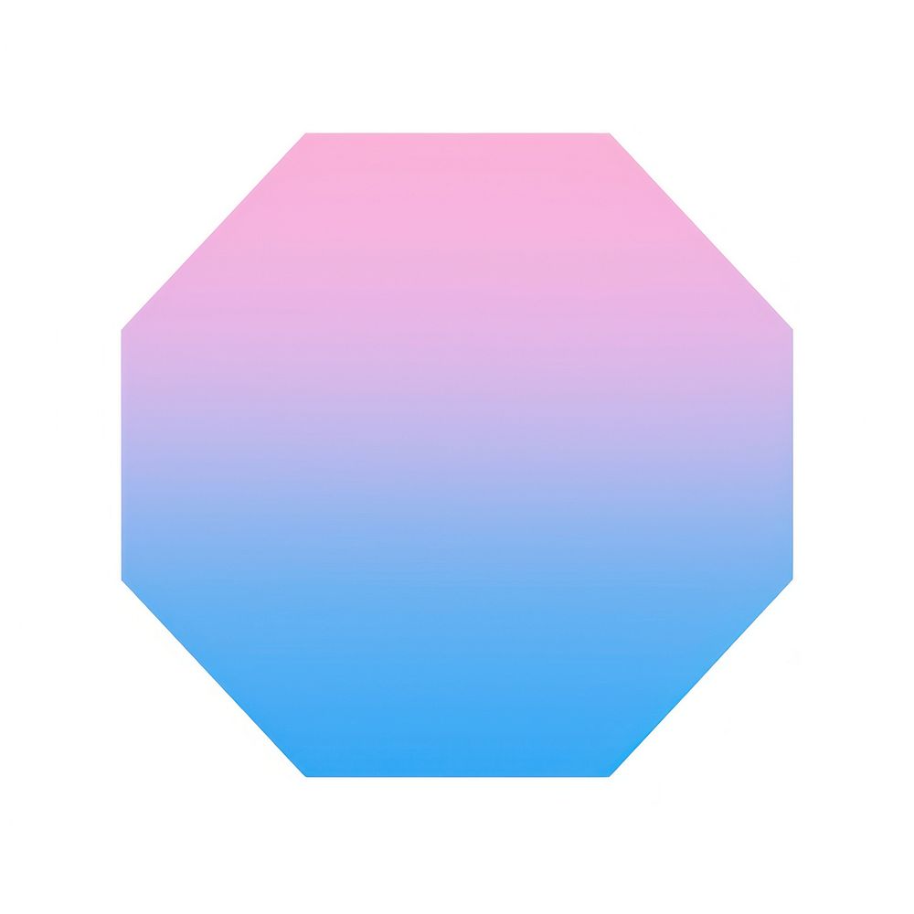 Octagon shape gradient symbol pink blue.