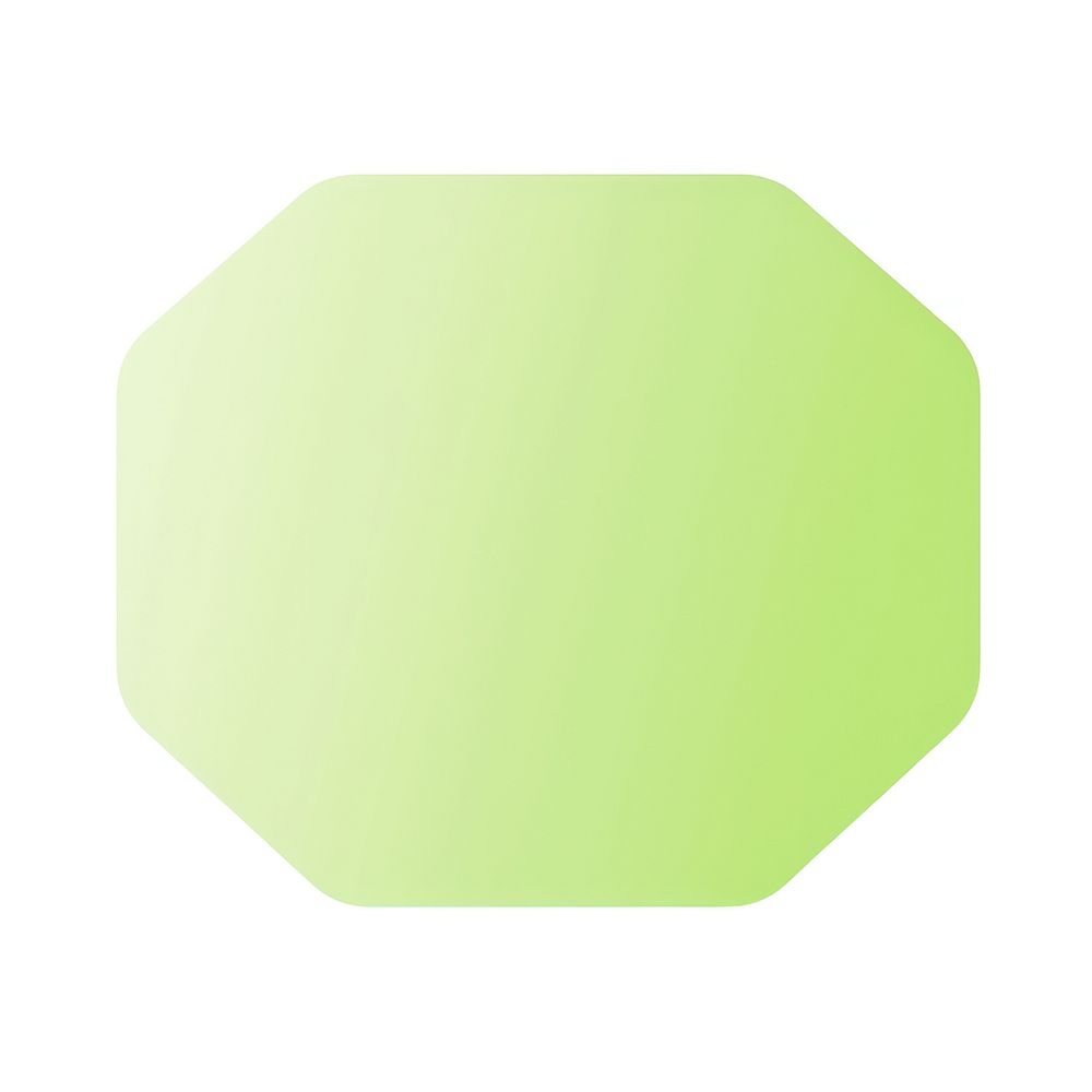 Octagon shape gradient green plant sign.