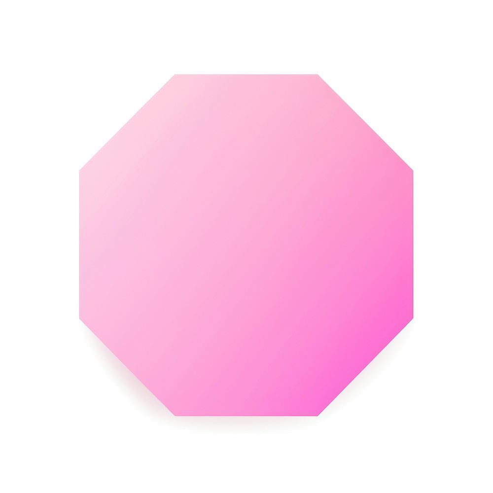 Octagon shape gradient pink sign | Premium Photo Illustration - rawpixel