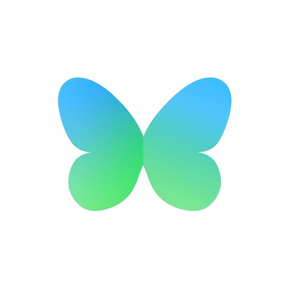 Butterfly gradient butterfly green blue.
