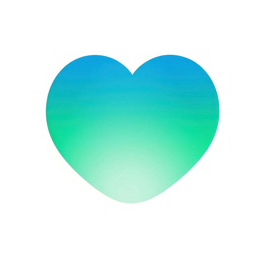 Bomb gradient shape green heart.