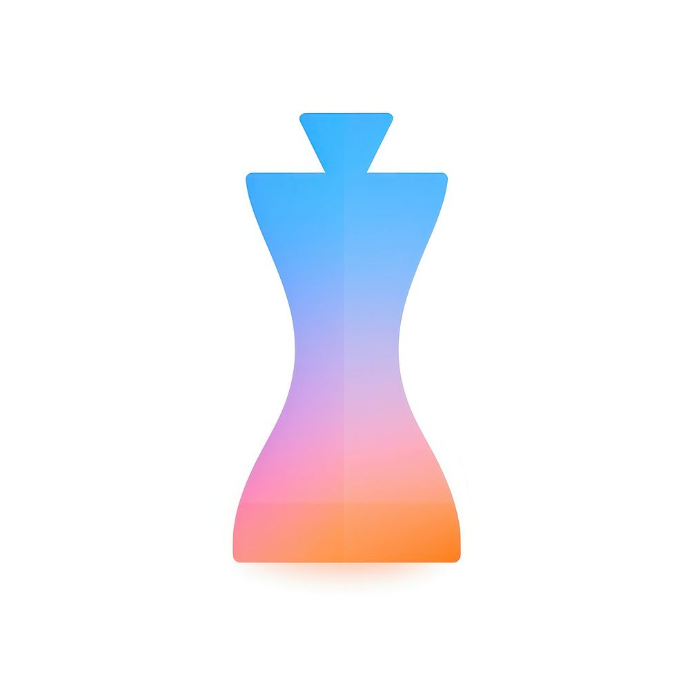 Chess gradient symbol shape blue.