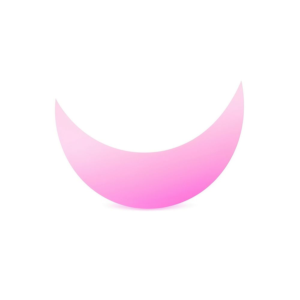 Crescent gradient crescent shape pink.