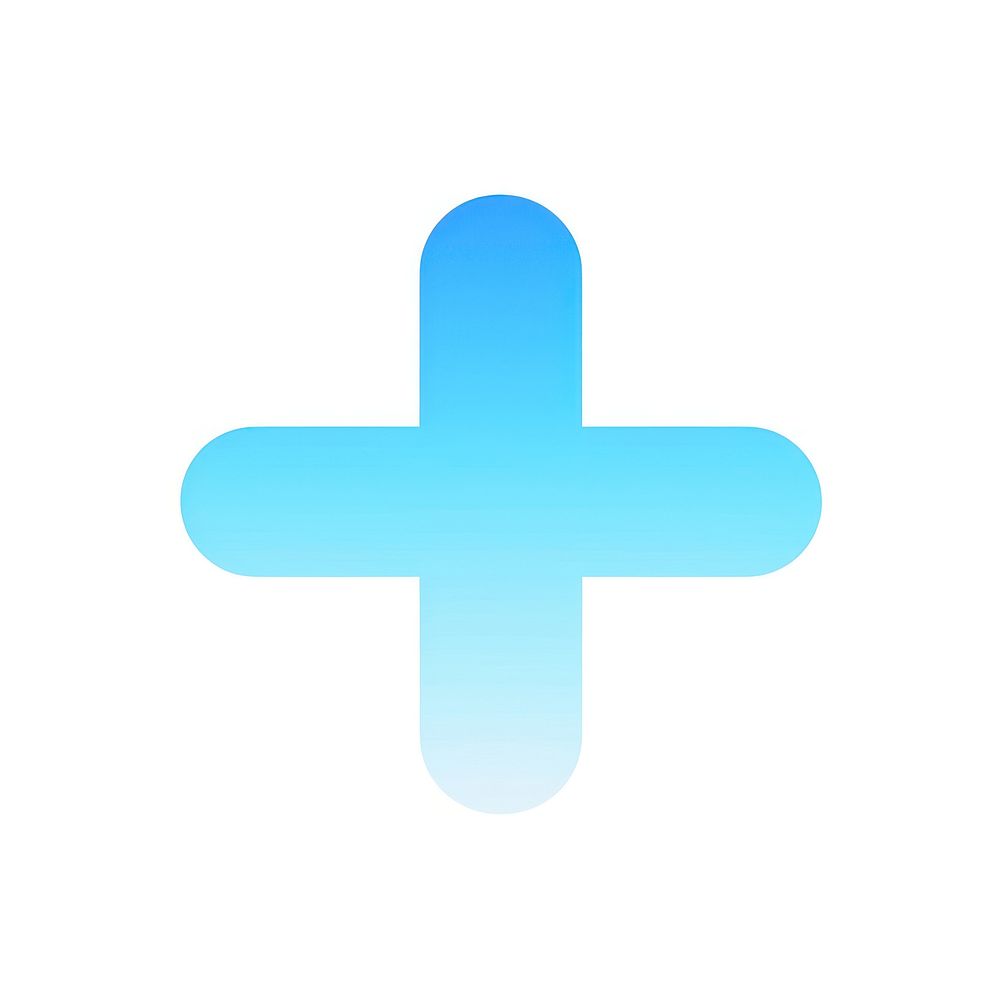 Cross shape symbol logo blue.