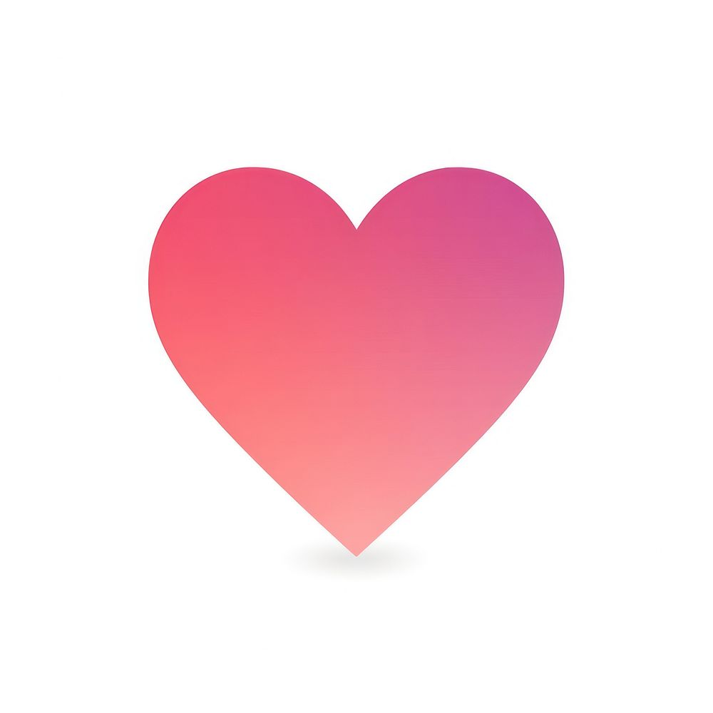 Heart shape gradient symbol pink red.