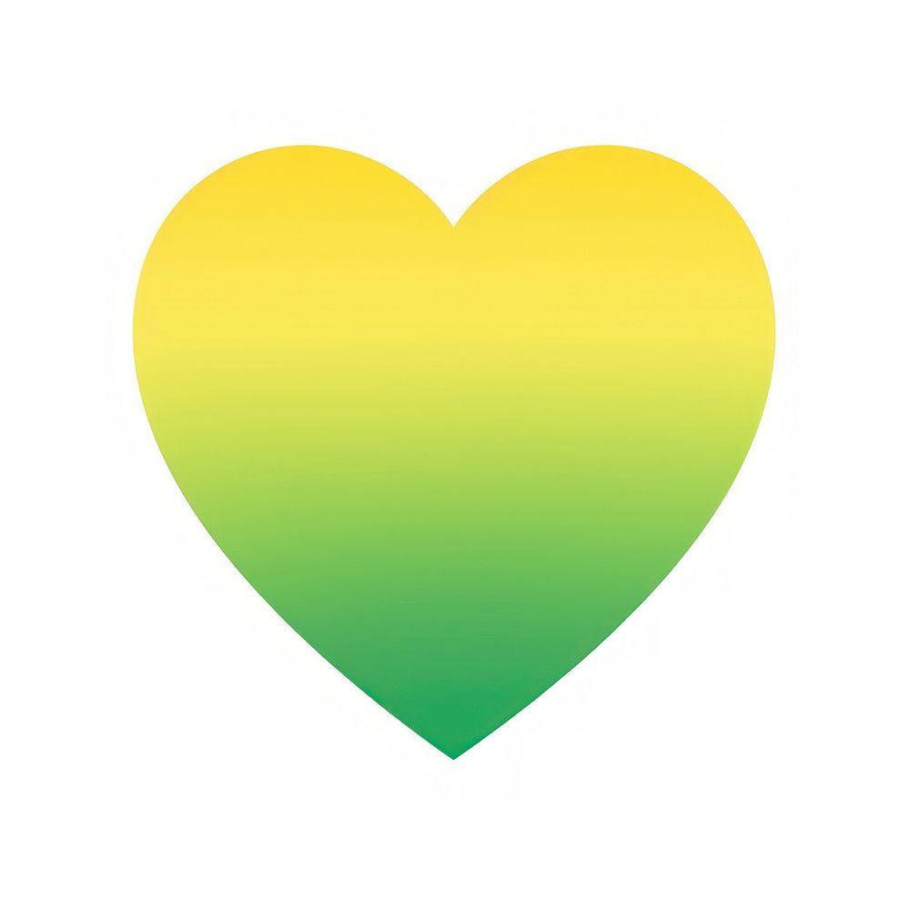 Heart shape gradient yellow green logo.