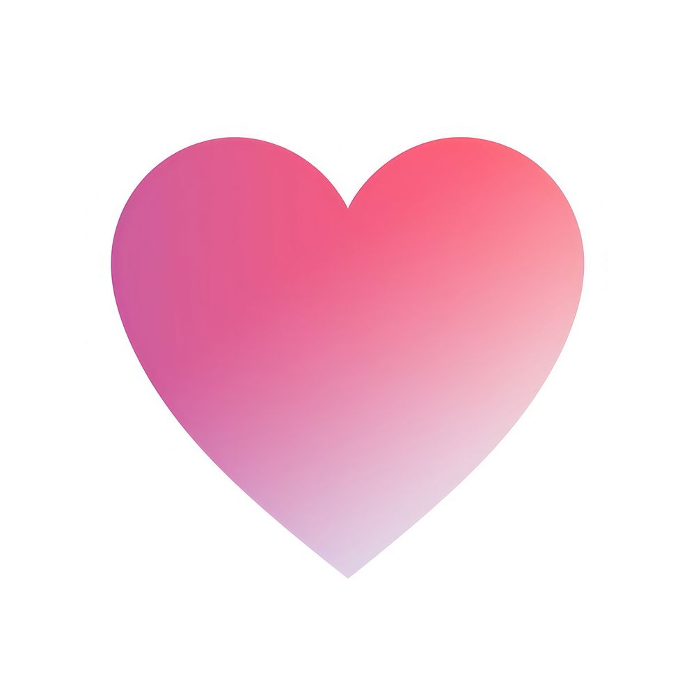Heart shape gradient pink red white background.